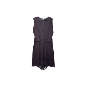 NWOT Peruvian Connection Chocolate Brown Baby Alpaca & Silk Blend Crochet Dress